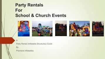 Party rentals for school & church events.