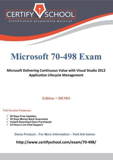 Microsoft 70-498 Exam