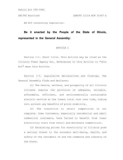 Public Act 095-0481 - Illinois General  Assembly