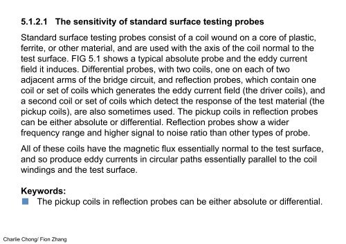 Electromagnetic Testing - Eddy Current Testing Applications Chapter 5 & 6