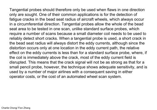 Electromagnetic Testing - Eddy Current Testing Applications Chapter 5 & 6