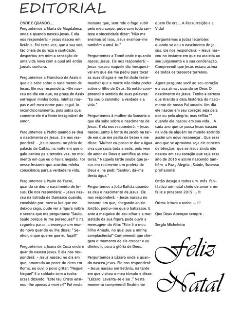 Revista Plena Idade Dezembro 2014