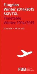 Flugplan Winter 2014/2015 SXF/TXL - Update