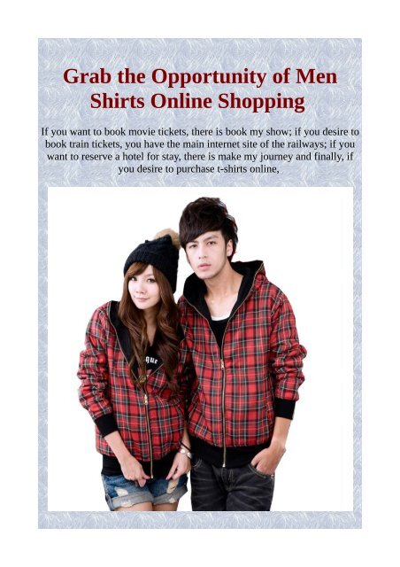 Grab the Opportunity of Men Shirts Online Shopping