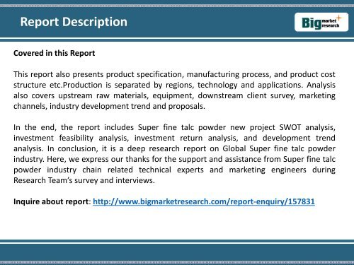 Global and China Super fine talc powder Industry Market Research,Share, Trends, Analysis 2014