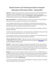 Spatial Science Lab Teaching and Open Computer Laboratory ...