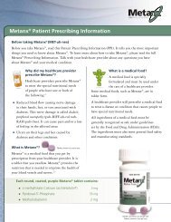 Metanx® Patient Prescribing Information