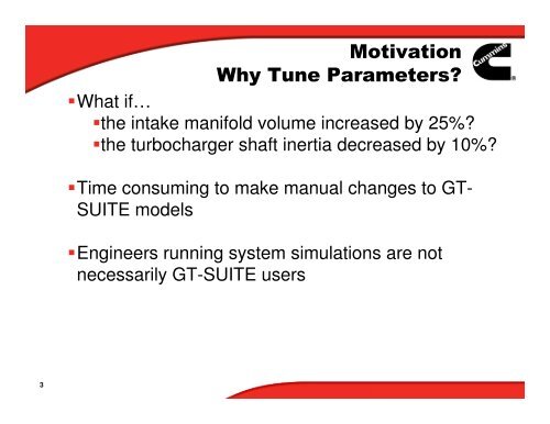 Parameter Tuning Real Time Engine Models - Gamma Technologies