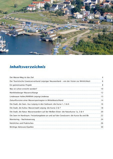 Der Touristische Gewässerverbund Leipziger Neuseenland Von der ...