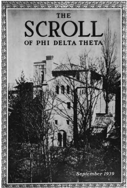 1939–40 Volume 64 No 1–5 - Phi Delta Theta Scroll Archive