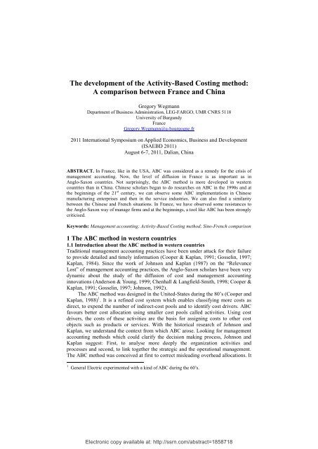 activity based costing formula activity based costing steps