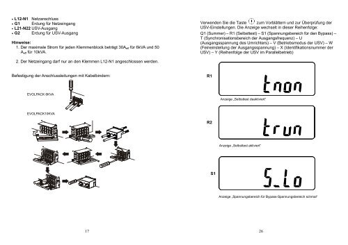 Benutzerhandbuch Mini-J RT Pro II, 4,5-10 kVA - AdPoS USV