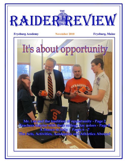 Revised Novemeber Issue To upload - Fryeburg Academy