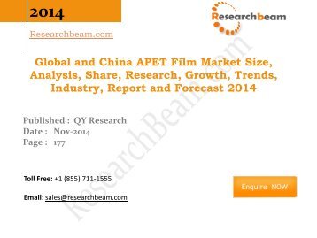 Global and China APET Film Market Size, Analysis, Growth, Trends 2014