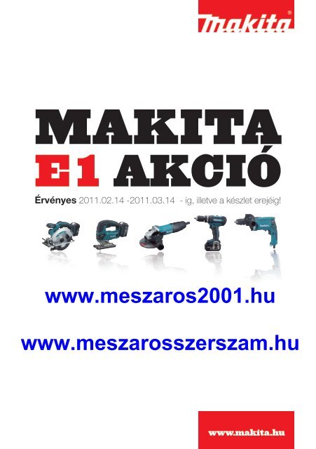 MAKITA - MÃ©szÃ¡ros 2001 Kft