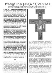 Predigt Ã¼ber Jesaja 53, Vers 1-12 - Evangelisch-Lutherische ...