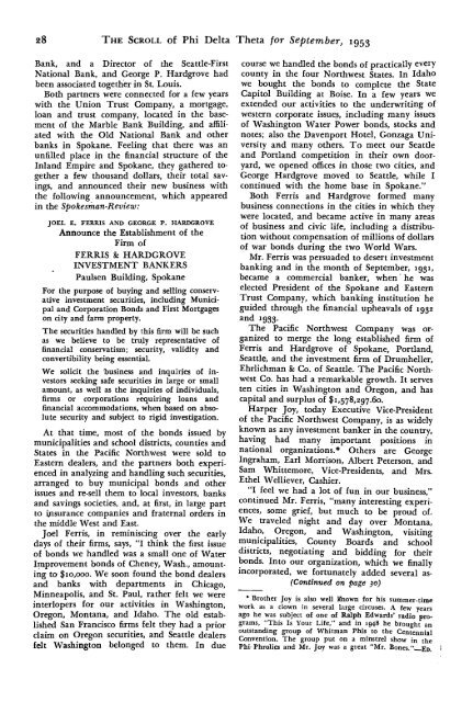 1953–54 Volume 78 No 1–5 - Phi Delta Theta Scroll Archive