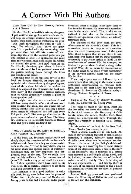 1953–54 Volume 78 No 1–5 - Phi Delta Theta Scroll Archive