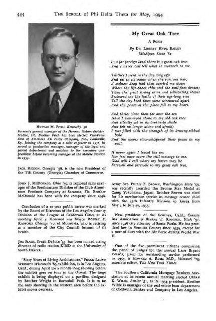 1953–54 Volume 78 No 1–5 - Phi Delta Theta Scroll Archive