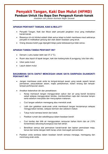 Malay Version - Jabatan Kesihatan Negeri Sarawak