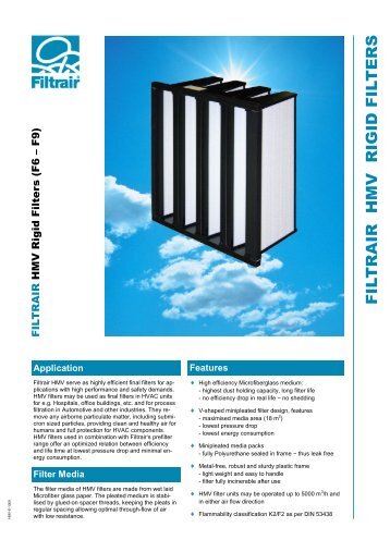 HMV Rigid Filters - Filtrair BV