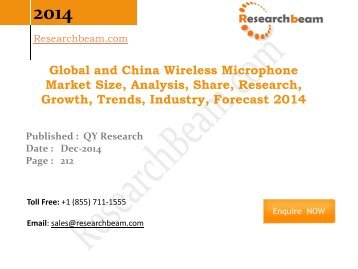 Global and China Wireless Microphone Market Size, Analysis, Growth, Trends, Industry 2014