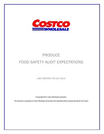 Costco Produce Food Safety Audit Expectations Costco Produce Food Safety Audit Expectations