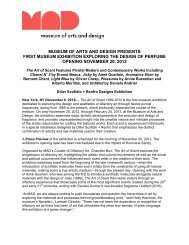 The Art of Scent Press Release - Museum of Arts and Design