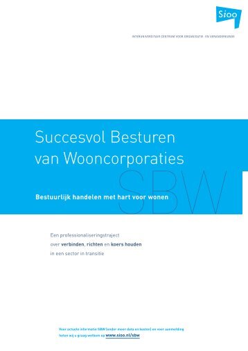 Succesvol Besturen van Wooncorporaties - Sioo