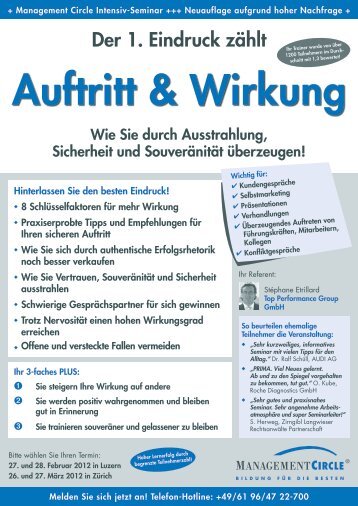 Seminar: Auftritt und Wirkung - Management Circle AG