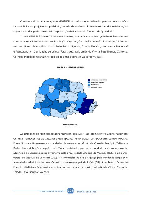 Plano Estadual de SaÃºde - Governo do ParanÃ¡