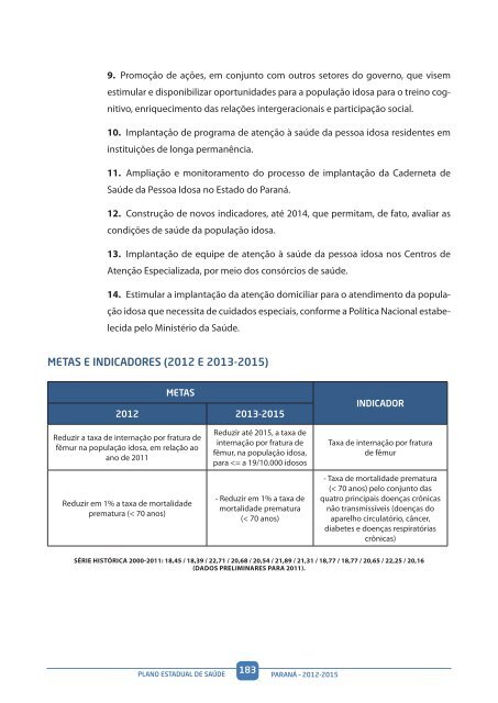 Plano Estadual de SaÃºde - Governo do ParanÃ¡