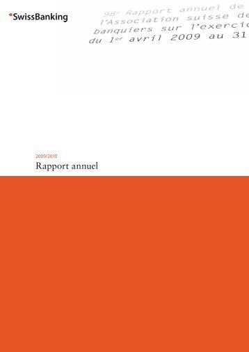 Rapport annuel - Association suisse des banquiers