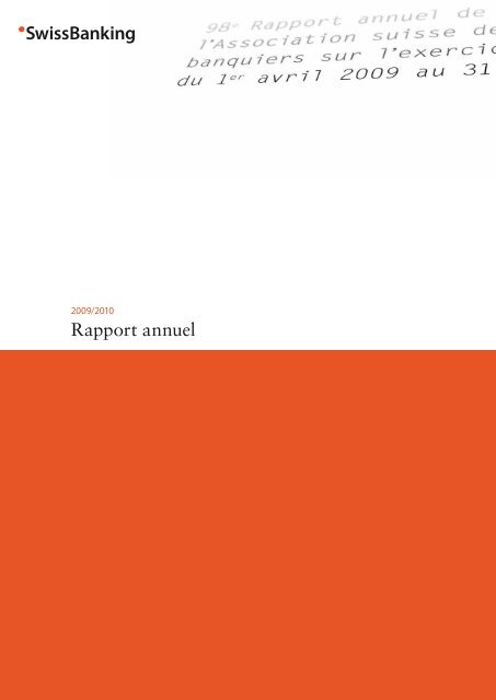 Rapport annuel - Association suisse des banquiers