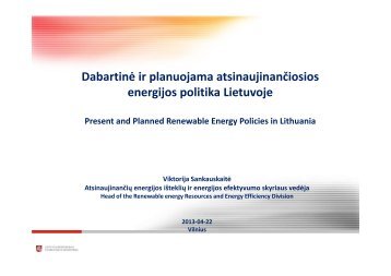 Viktorija Sankauskaitė, Renewable energy Resources and ... - Eufores