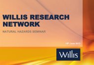 Willis Latest Model Development - Willis Research Network