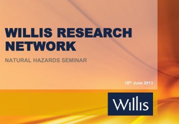 Willis Latest Model Development - Willis Research Network