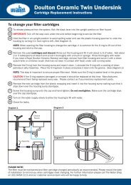 Cartridge replacement instructions - The Water Shop