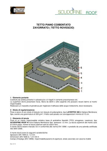 TETTO PIANO COIBENTATO, TETTO ROVESCIO - Italiana Membrane