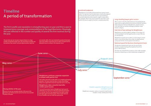 Weightmans Annual Report 2010-2011 - Weightmans Solicitors