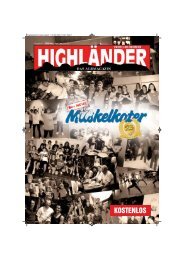 Muskelkater - Highländer Albmagazin