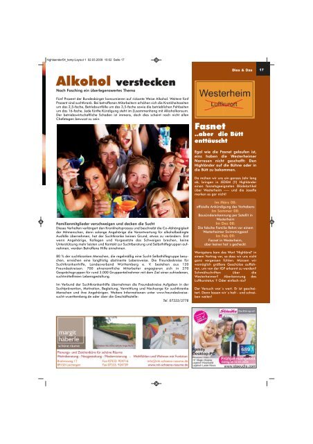 Muskelkater - Highländer Albmagazin