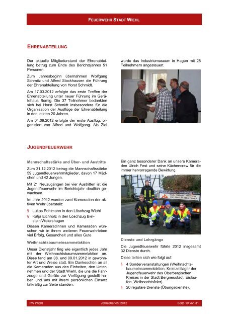 Jahresbericht 2012 als pdf - Freiwillige Feuerwehr Wiehl