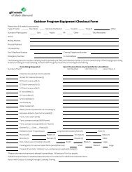 Outdoor Program Equipment Checkout Form