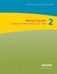 Mental Health - Boynton Health Service - University of Minnesota