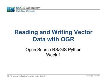 Reading and Writing Vector Data with OGR