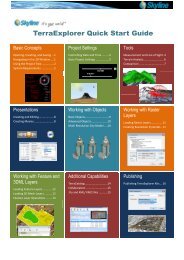 TerraExplorer Quick Start Guide - Skyline Software Systems