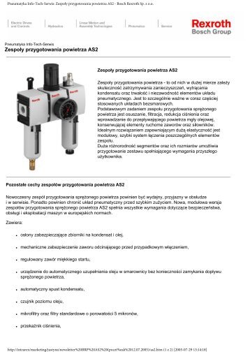 Pneumatyka Info-Tech-Serwis: Zespoâ¢y ... - Bosch Rexroth