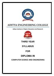 3rd year - Aditya Engineering College