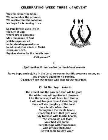 advent 3 prayer - Christian Brothers of the Midwest